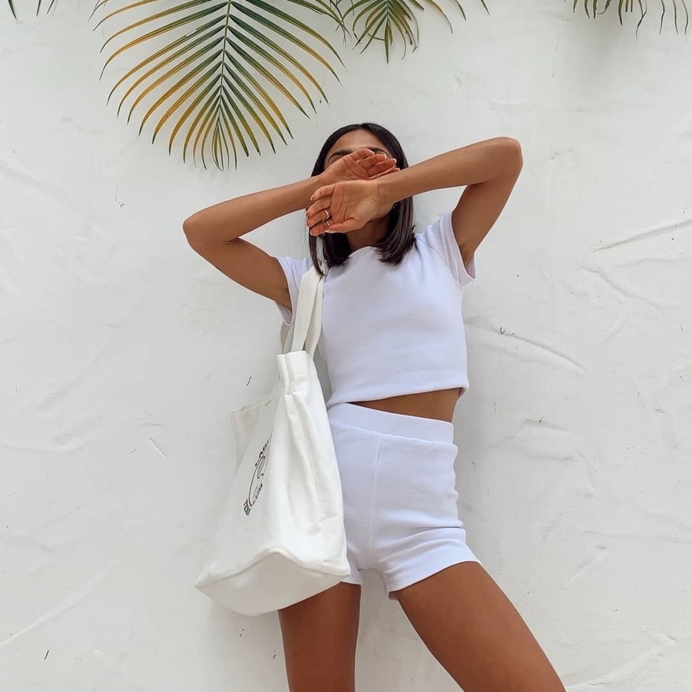 Organic Classic Crop Tee & Bailey Bike Short